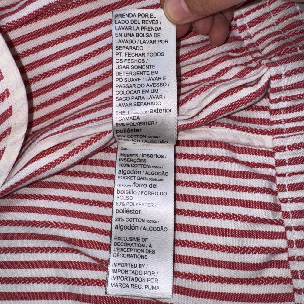 PUMA x Rhuigi RH Worldwide Track Jacket Red White Striped Gold Zip Size S - Picture 15 of 16